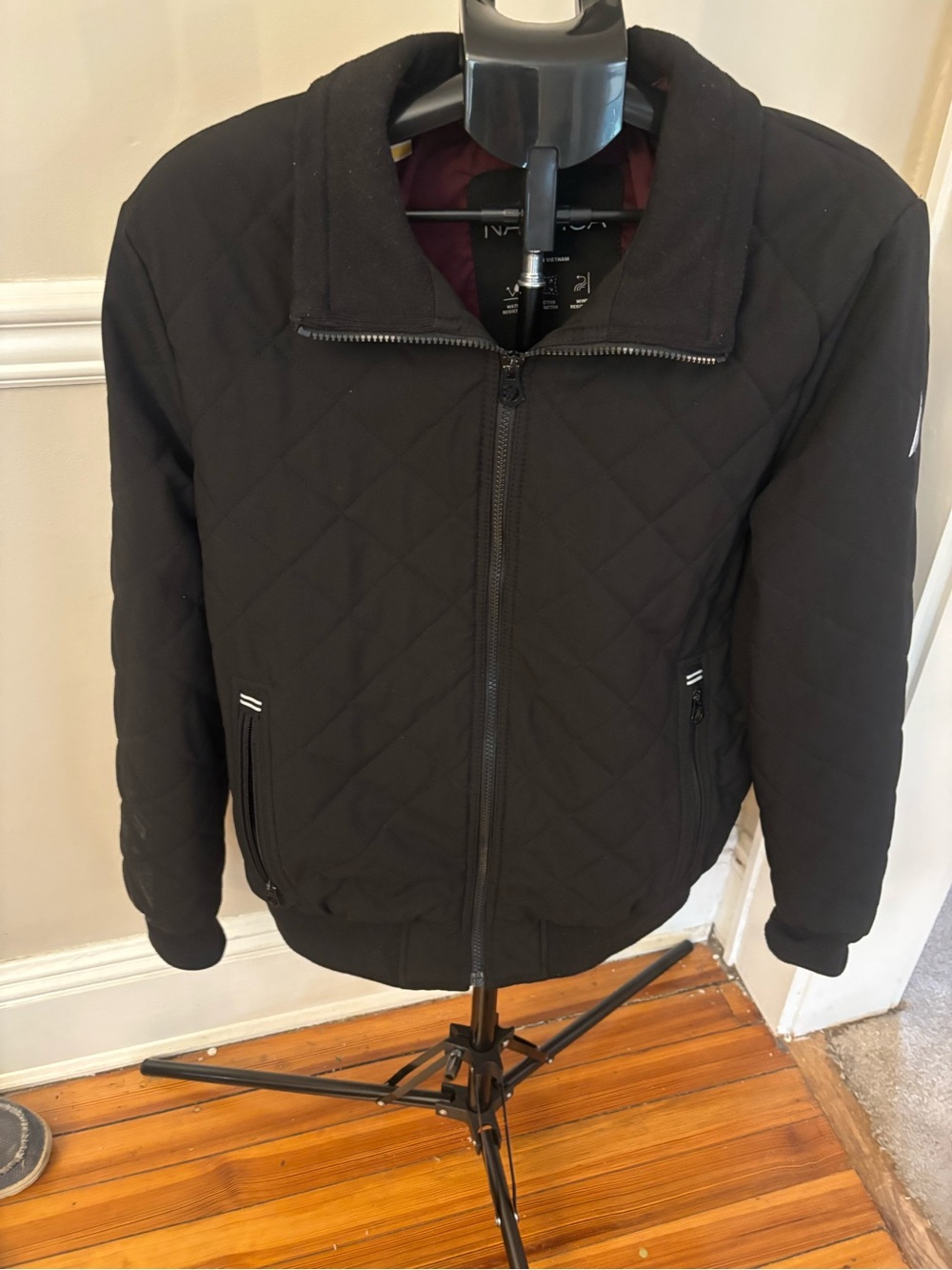 Nautica Men's Quilted Black Jacket
